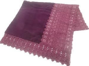 ビロードレース花模様ショール